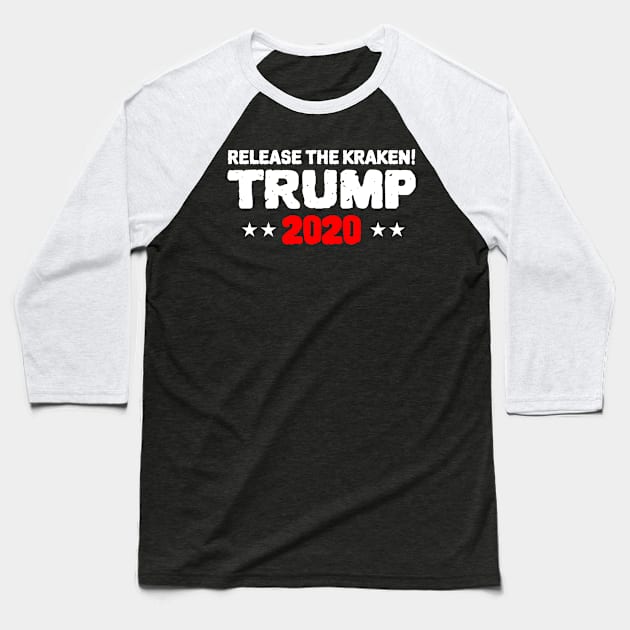 Release The Kraken Trump Sidney Powell Baseball T-Shirt by ZenCloak